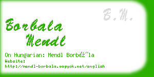 borbala mendl business card